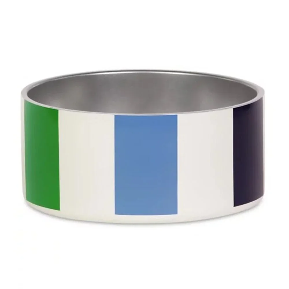 Kate Spade‎ Stainless Steel Striped Dog Bowl | 32 oz. | Brand NEW